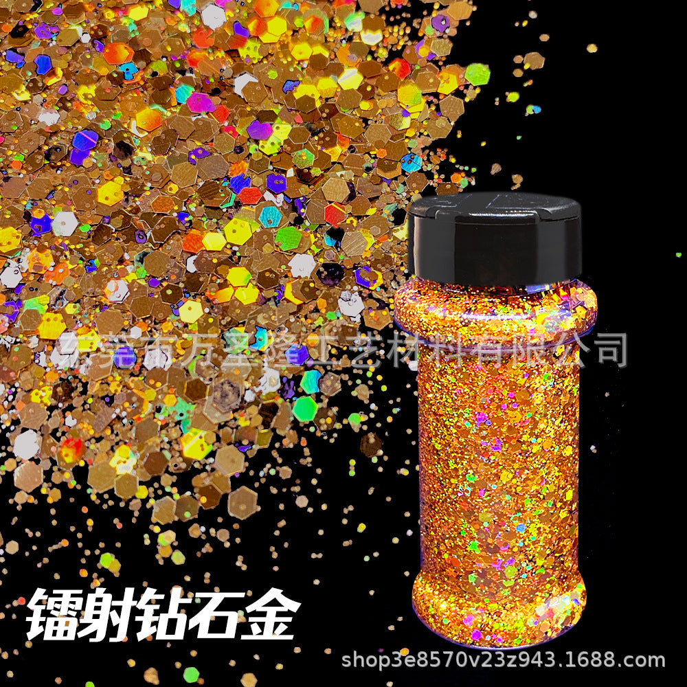 Wholesale Holographic Bottle Glitter Nail Art Colorful Sequins